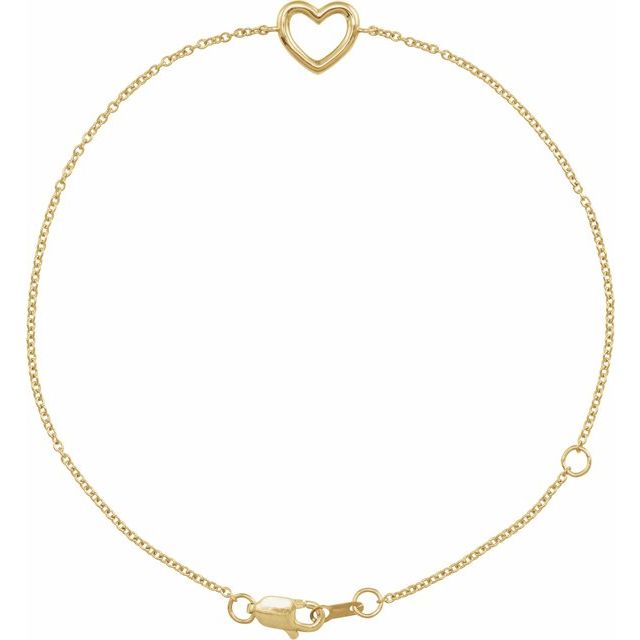 Sterling Silver Heart Bracelet - Options Available
