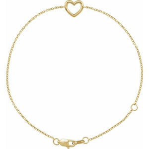 Sterling Silver Heart Bracelet - Options Available