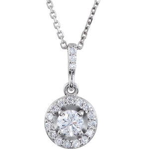 14K Gold Natural Diamond Necklace - Options Available