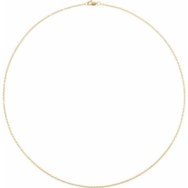 14K Rose Gold-Filled 1.5  mm Cable 7" Chain