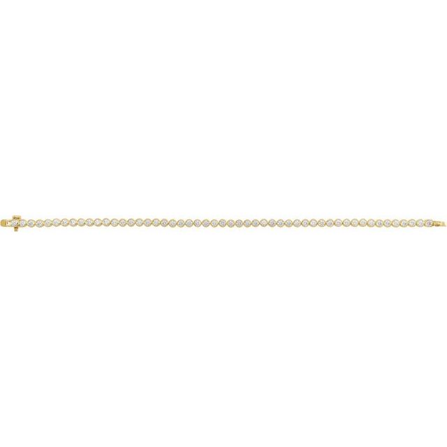 14K Gold Lab-Grown Diamond Bezel-Set Bracelet