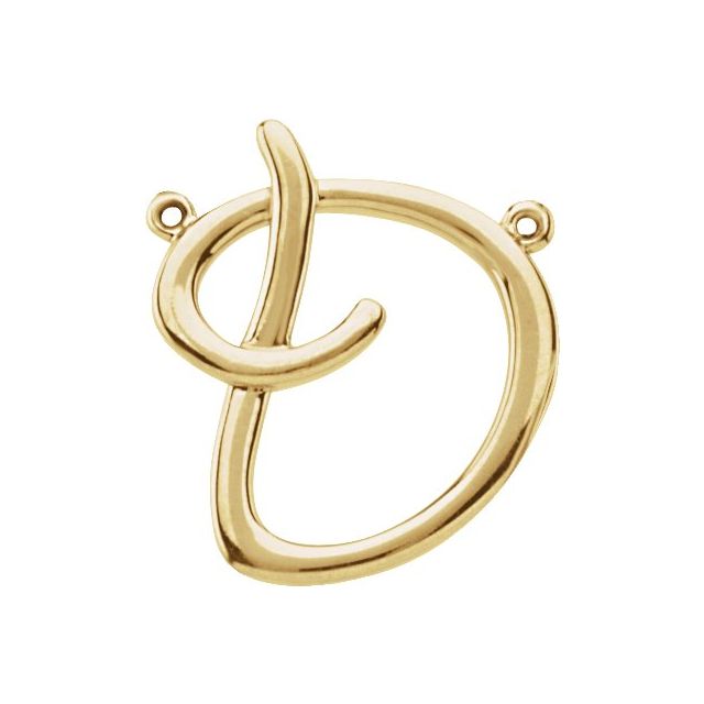 14K Gold Script Initial Pendant - Options Available