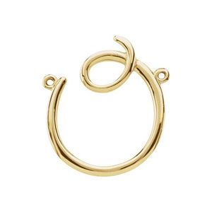 14K Gold Script Initial Pendant - Options Available