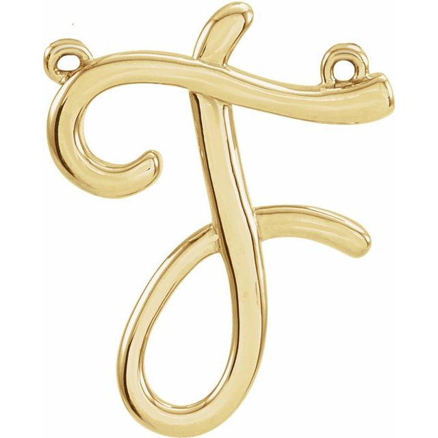 14K Gold Script Initial Pendant - Options Available