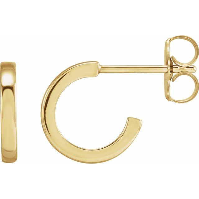 14K Gold 10mm Hoop Earrings