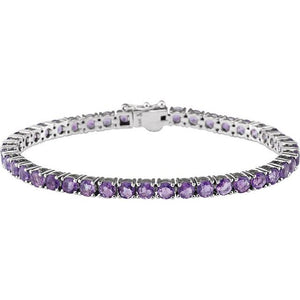 14K Gold Natural Amethyst Bracelet