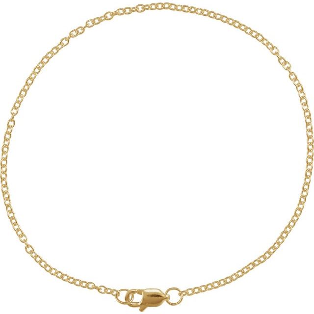 14K Rose Gold-Filled Elegant Cable Chain Bracelet - 7" Length