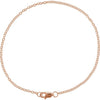 14K Rose Gold-Filled Elegant Cable Chain Bracelet - 7