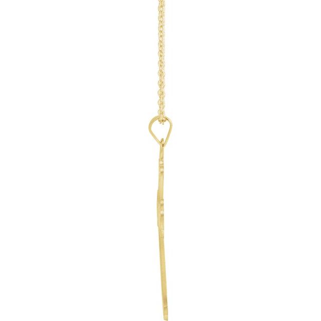 14K White Gold Elegant Cross Pendant Necklace – Faith-Inspired Design