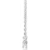 14K Gold, 1/8 CTW Natural Diamond 16 Inch French-Set Bar Necklace