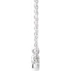 14K Gold, 1/8 CTW Natural Diamond 16 Inch French-Set Bar Necklace