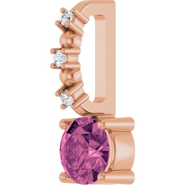 0.01 CTW Imitation Blue Sapphire and Natural Diamond Pendant in 14K Gold, Silver & Platinum