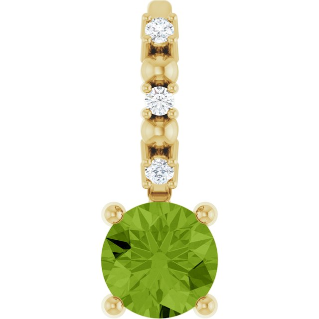 0.01 CTW Imitation Blue Sapphire and Natural Diamond Pendant in 14K Gold, Silver & Platinum