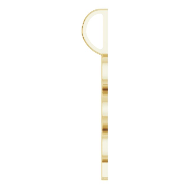 14K Yellow Gold 2021 Vertical Charm/Pendant - Timeless Elegance