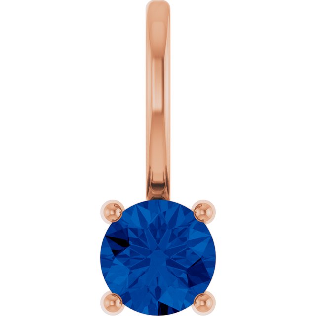 Lab-Grown Emerald, Ruby & Blue Sapphire Round Pendants in 14K Gold, Platinum, Silver