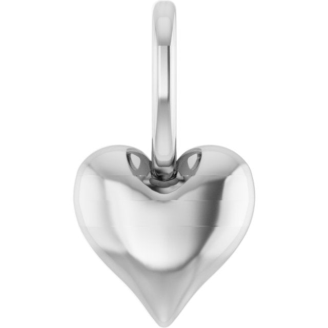 14K Gold Puffed Heart Charm/Pendant