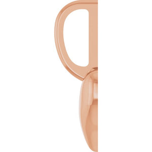 14K Gold Puffed Heart Charm/Pendant