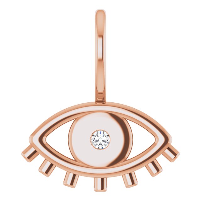 Platinum Evil Eye Charm Pendant - Options Available