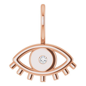 Platinum Evil Eye Charm Pendant - Options Available
