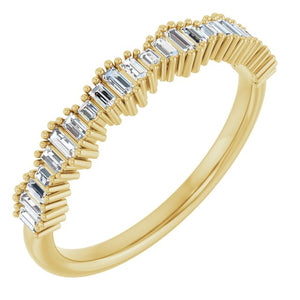 14K Gold Natural Diamond Anniversary Band - Options Available