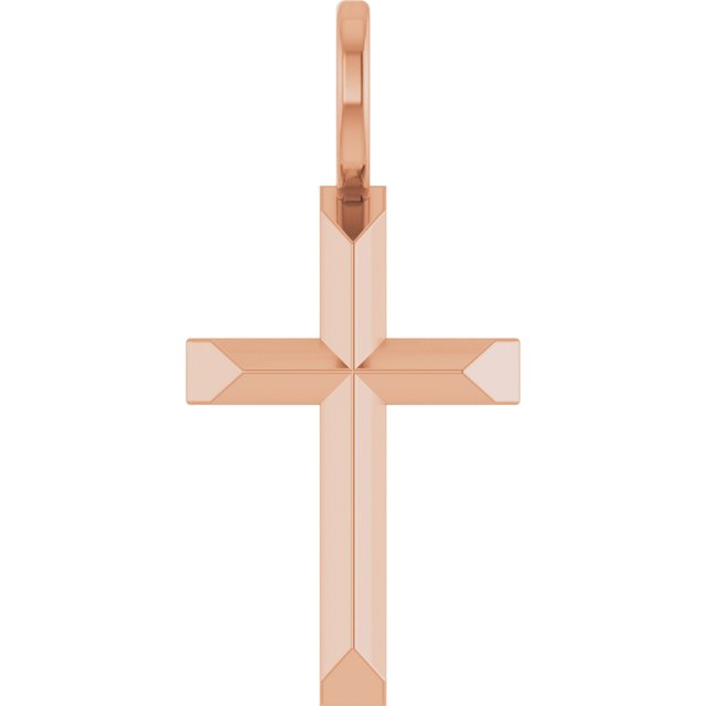 Platinum Knife Edge Cross Pendant
