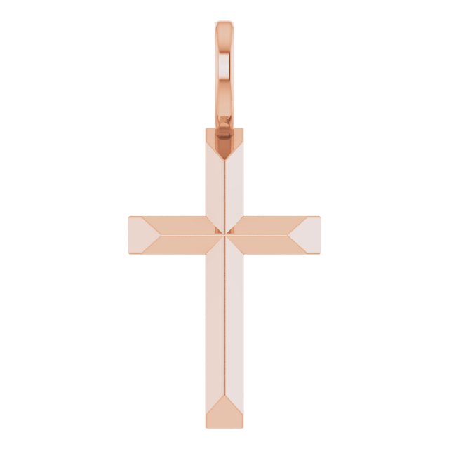 Platinum Knife-Edge Cross Necklace - Elegant Faith-Inspired Design