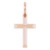 Platinum Knife-Edge Cross Necklace - Elegant Faith-Inspired Design