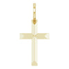 Platinum Knife-Edge Cross Necklace - Elegant Faith-Inspired Design