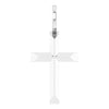 Platinum Knife-Edge Cross Necklace - Elegant Faith-Inspired Design