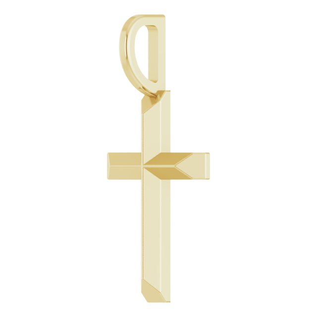 Platinum Knife-Edge Cross Necklace - Elegant Faith-Inspired Design