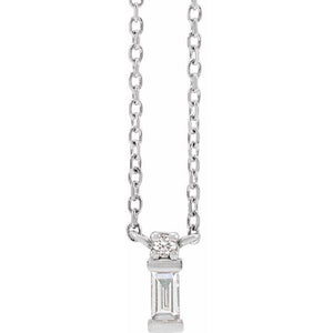 14K Gold Natural Diamond Necklace - Options Available