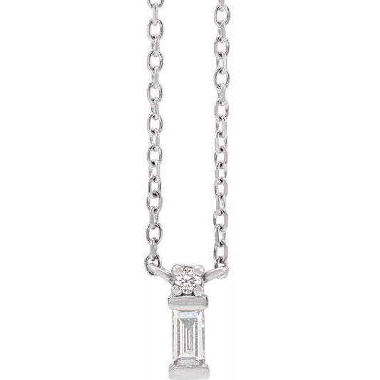 14K Gold Natural Diamond Necklace - Options Available