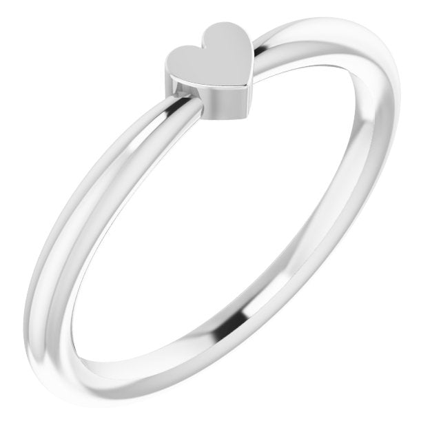 Engravable Heart Family Ring in 14K Gold & Platinum