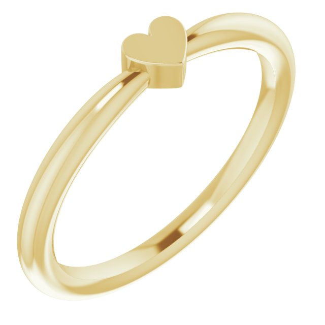 Engravable Family Ring with Heart Design in 14K Gold & Platinum