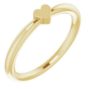 Engravable Family Ring with Heart Design in 14K Gold & Platinum