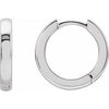 14K Yellow Gold 16 mm Polished Hinged Hoop Earrings