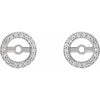 14K White .08 CTW Natural Diamond Earring Jackets with 3.6 mm ID