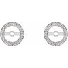 14K White .08 CTW Natural Diamond Earring Jackets with 3.6 mm ID