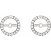 14K White .08 CTW Natural Diamond Earring Jackets with 3.6 mm ID