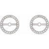 14K White .08 CTW Natural Diamond Earring Jackets with 3.6 mm ID