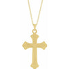 14K White Gold Faith Cross Pendant – Elegant Design