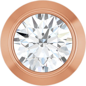 0.06 CT Lab-Grown Diamond Bezel-Set Pendant in 14K Gold