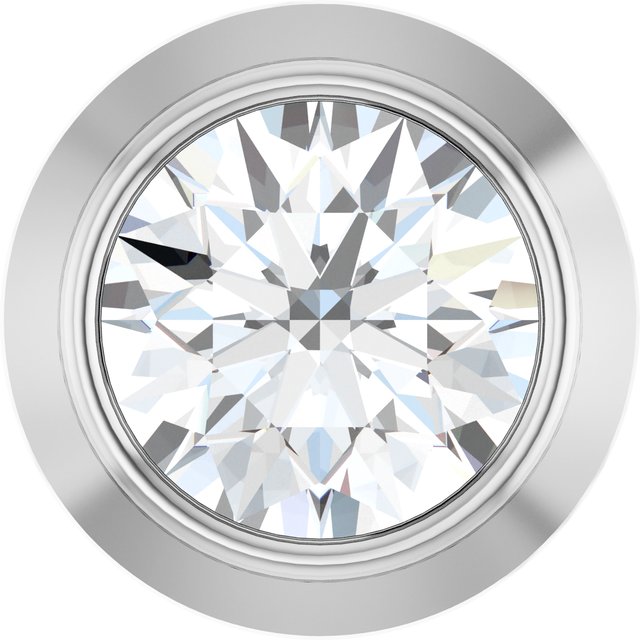 14K Gold Natural Diamond Bezel-Set Pendant Slide