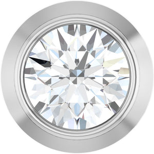14K Gold Natural Diamond Bezel-Set Pendant Slide
