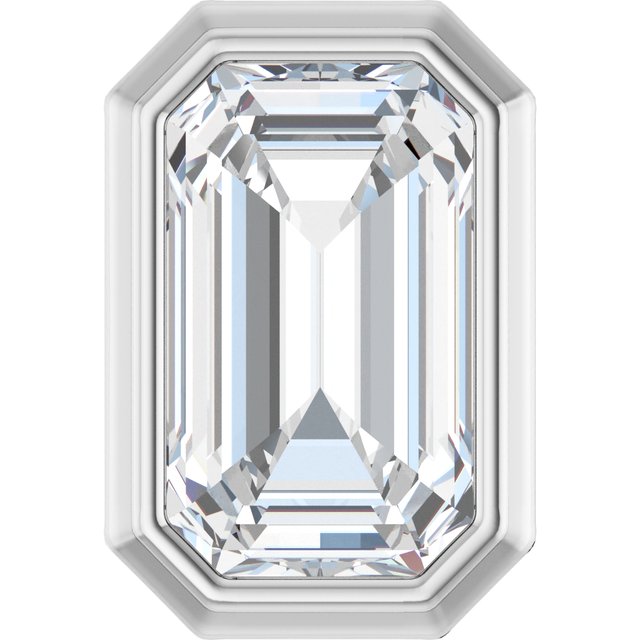 14K Gold Natural Diamond Solitaire Bezel-Set Pendant