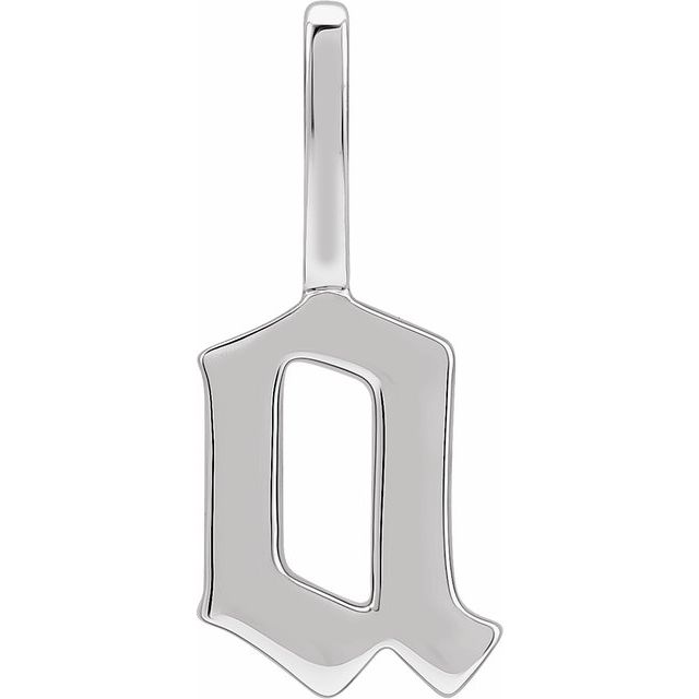 14K Gold Gothic Initial Charm/Pendant