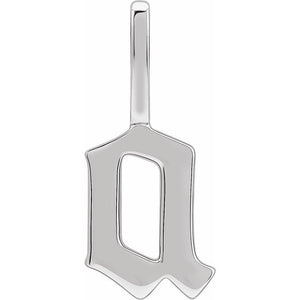 14K Gold Gothic Initial Charm/Pendant