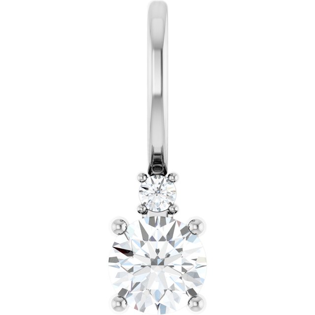 14K Gold Aquamarine and Diamond Charm Pendant