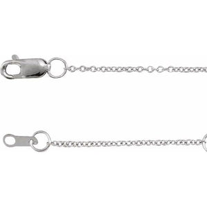 14K Yellow Gold 1 mm Adjustable Cable Chain Necklace 16-18
