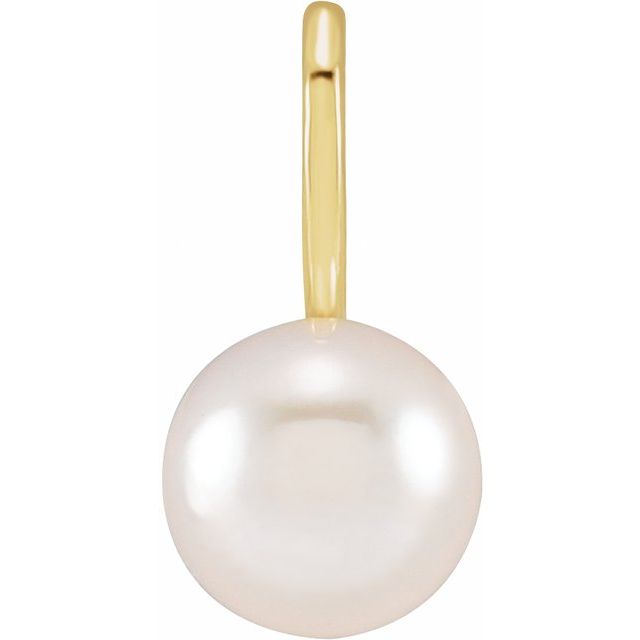 Cultured Black Akoya Pearl Pendant in 14K Gold, Silver & Platinum